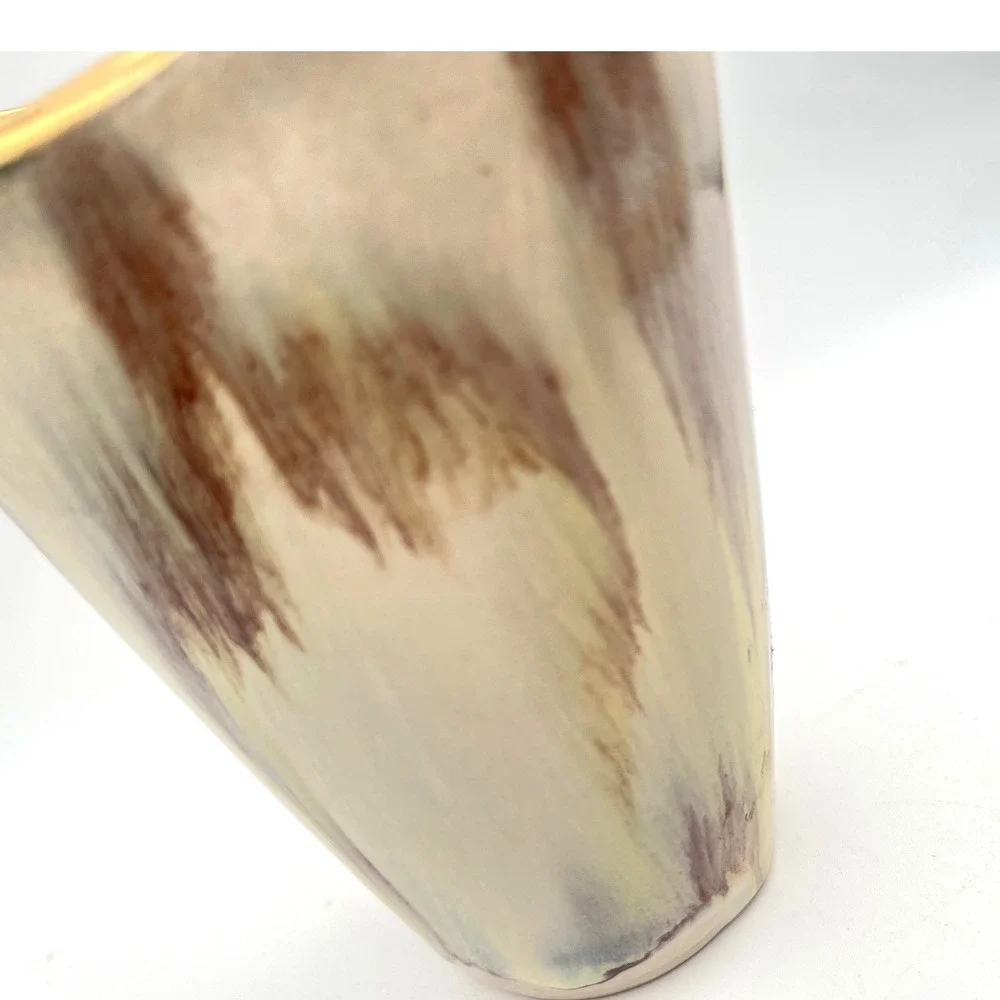 Vintage Jasba Keramik West German Vase MCM‎ Ceramic Gradient, Drip Glaze  50s